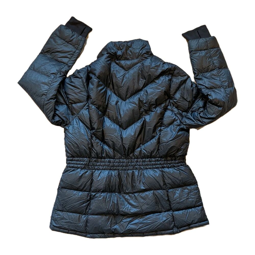 Athleta Banner Peak Quilted Jacket XL Women's Puffer Goose Down Dark Blue - Picture 3 of 10